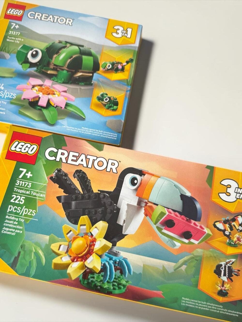 LEGO Creator 3 in 1 Animal Set Lot Tropical Toucan Turtle Water Lily New Sealed